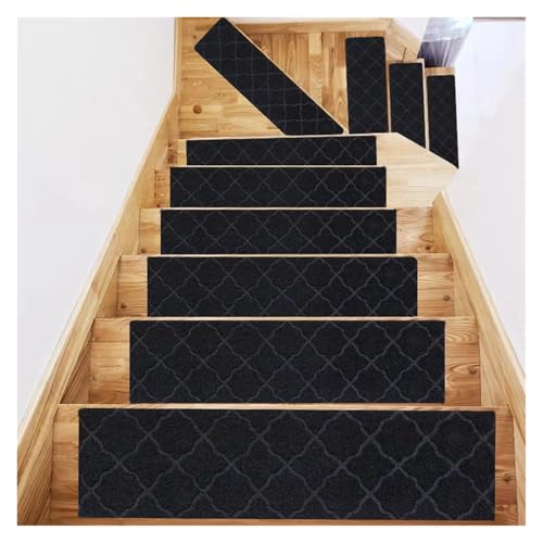 BYLYUIVN Treppenstufen Teppich 76 * 20 cm Selbstklebende Treppenmatten Kindersicherheit rutschfeste Treppenstufenmatte Maschinenwaschbarer Treppenteppich Weiche Bodenmatte Wohnkultur(Color-01,1PCS) von BYLYUIVN