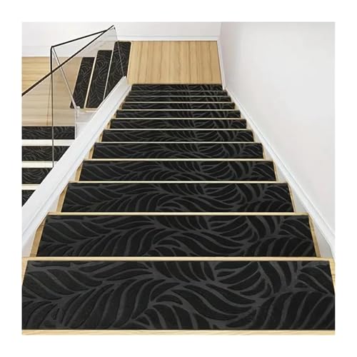 BYLYUIVN Treppenstufen Teppich 76 * 20 cm Selbstklebende Treppenmatten Kindersicherheit rutschfeste Treppenstufenmatte Maschinenwaschbarer Treppenteppich Weiche Bodenmatte Wohnkultur(Color 1,1PCS) von BYLYUIVN
