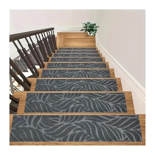BYLYUIVN Treppenstufen Teppich 76 * 20 cm Selbstklebende Treppenmatten Kindersicherheit rutschfeste Treppenstufenmatte Maschinenwaschbarer Treppenteppich Weiche Bodenmatte Wohnkultur(Color 2,10PCS) von BYLYUIVN