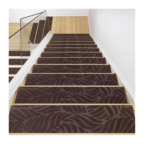 BYLYUIVN Treppenstufen Teppich 76 * 20 cm Selbstklebende Treppenmatten Kindersicherheit rutschfeste Treppenstufenmatte Maschinenwaschbarer Treppenteppich Weiche Bodenmatte Wohnkultur(Color 3,1PCS) von BYLYUIVN