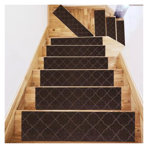 BYLYUIVN Treppenstufen Teppich 76 * 20 cm Selbstklebende Treppenmatten Kindersicherheit rutschfeste Treppenstufenmatte Maschinenwaschbarer Treppenteppich Weiche Bodenmatte Wohnkultur(Color7,5PCS) von BYLYUIVN