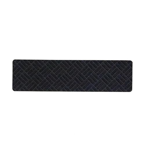 BYLYUIVN Treppenstufen Teppich Waschbare Treppenstufen, rutschfeste Treppenmatte mit starker Haftung, geprägter Bodenteppich for Schlafsäle(Black) von BYLYUIVN