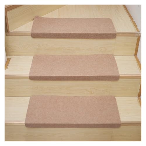 Treppenstufen Teppich 1/3/5/10 STÜCKE Leuchtender Stickerei-Bodenteppich for Treppenhaus-Anti-Rutsch-Treppenmatten Selbstklebende Stufenmatten Fußpolster Eingangsmatte(Style-5,5pcs 70x22x4.5) von BYLYUIVN