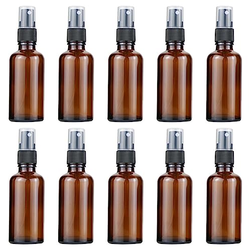 10 Stück Pipettenflasche 10ml, Glas Tropfflasche Braunglasflasche Leere Sprühflasche mit schwarzer Pipettenkappe Ätherisches Öl Flaschen Apothekerflasche für Ätherische Öl Aromatherapie Flüssigkeit von BYNYXI