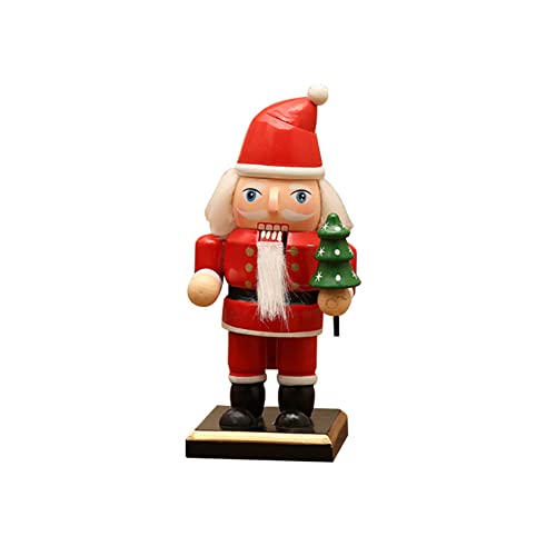 16cm Nussknacker Weihnachten, Holz Soldier Nussknacker Figur Weihnachten Soldier Nussknacker Klassischer Weihnachts Nussknacker Soldat Puppe Holzfigur Nußknacker Tischdeko für Weihnachten von BYNYXI