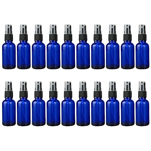 20 Stück 100ml Nachfüllbare Leere Ätherische Öle Flaschen, Glas Flaschen Aromatherapie Flaschen Kunststoff-Sprühflasche Blau Apothekerflasche für Ätherisches Öle,Kosmetik Apotheker Aromatherapie von BYNYXI