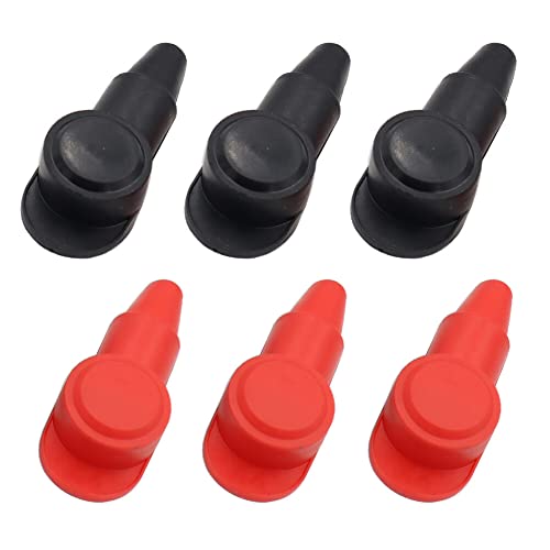 6 Stück Batteriepolabdeckung, Batterie Terminal Abdeckungen Weiche PVC Rot Schwarz Positiv Negativ Schutzkappe Isolierende Terminal Batteriepolkappen für Auto Boot Marine Batterie Klemmenabdeckung 6 Stück Batteriepolabdeckung, Batterie Terminal Abdeckungen Weiche PVC Rot Schwarz Positiv Negativ Schutzkappe Isolierende Terminal Batteriepolkappen für Auto Boot Marine Batterie Klemmenabdeckung von BYNYXI