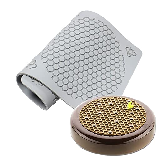 BYNYXI 3D Waben Silikonformen, 2 Löcher Kuchenform Seifeherstellung Tonform Antihaftend Fondant Silikonform Bienewaben Muster Silikonformen DIY Mousse Formen Süßigkeiten Schokolade Honig Seifenformen von BYNYXI