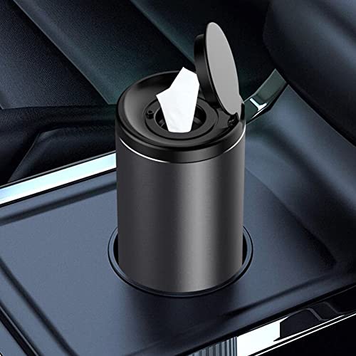 BYNYXI Auto Tücherbox, Zylindrische Rund Tissue Box Aluminiumlegierung Auto Getränkehalter Taschentuchspender Tücherbox Papiertuchspender Kosmetiktücherbox für Auto Zuhause Schlafzimmer-13cmx7cm von BYNYXI