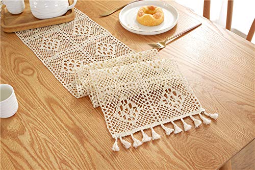 BYNYXI Boho Makramee Tischläufer, Spitze Tischläufer Vintage Weiß Blumenmuster Boho Tischläufer Table Runner Wedding Tischband Modern Hochzeitläufer Tischdeko für Hochzeit Party-24cmx180cm BYNYXI Boho Makramee Tischläufer, Spitze Tischläufer Vintage Weiß Blumenmuster Boho Tischläufer Table Runner Wedding Tischband Modern Hochzeitläufer Tischdeko für Hochzeit Party-24cmx180cm von BYNYXI