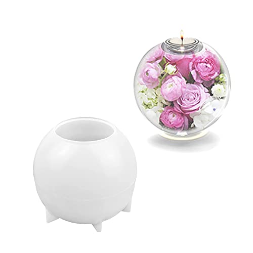 BYNYXI Silikonform Teelichthalter Rund, DIY Kugel Kerzenständer Herstellung Kristall Epoxidform Teelichthalter Runde Candle Hoder Display Gießformen Kerzenhalter für Wohnzimmer Desktop-8.5cmx7.3cm BYNYXI Silikonform Teelichthalter Rund, DIY Kugel Kerzenständer Herstellung Kristall Epoxidform Teelichthalter Runde Candle Hoder Display Gießformen Kerzenhalter für Wohnzimmer Desktop-8.5cmx7.3cm von BYNYXI