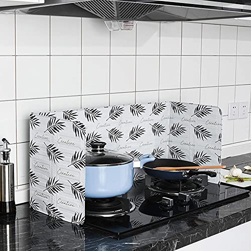 BYNYXI Spritzschutz Herd faltbar Aluminiumfolie Küche Ölspritzschutz Cooking Splatter Screen Spritzschutz Pfannen für Herd Öl-Spritzschutz Anti-Spritzschutz Wandschutz Küchenzubehör-39cmx83cm von BYNYXI