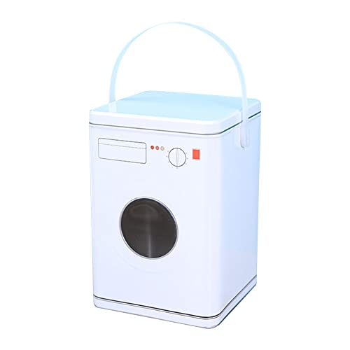 BYNYXI Waschpulver Eimer mit Deckel, Weißblech Waschmittelbox Aufbewahrungseimer Kleine Waschpulver Aufbewahrungsbox Wiederverwendbar Waschmittelbehälter für Pulver Lebensmittel, 16cmx16cmx23cm von BYNYXI