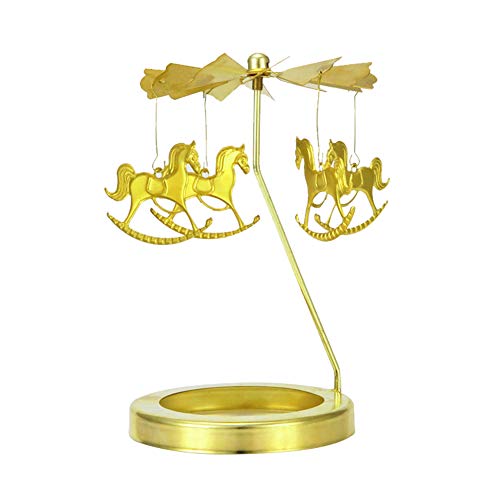 BYNYXI Drehbare Teelichtkarussell Engel Fee Karussell Gold Rotierender Kerzenständer Glas Teelicht Windlichthalter Rotierender Kerzenhalter Rentier Weihnachten Dekoration Geschenk Heimdekoration, 8cm BYNYXI Drehbare Teelichtkarussell Engel Fee Karussell Gold Rotierender Kerzenständer Glas Teelicht Windlichthalter Rotierender Kerzenhalter Rentier Weihnachten Dekoration Geschenk Heimdekoration, 8cm von BYNYXI
