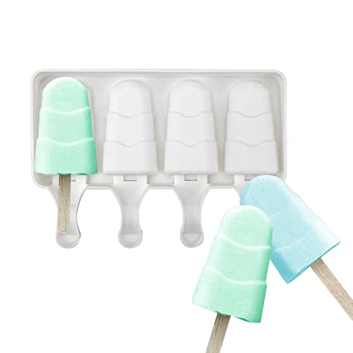 Gestaffelte Eiscreme Silikonform, Eis am stiel Silikonform weich und glatt Wiederverwendbar Eisformen Kinder DIY Eis am Stiel BPA Frei Popsicle Formen Antihaftend Eisformen für Ice-Lolly Eis Bonbons von BYNYXI