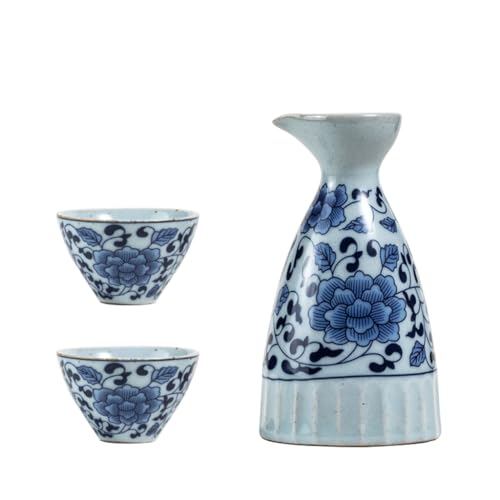 BYPIAOERZ Japaner Sake Set Retro Ceramic Wine Sake Set für heißes oder kaltes Sake zu Hause oder Restaurant BYPIAOERZ Japaner Sake Set Retro Ceramic Wine Sake Set für heißes oder kaltes Sake zu Hause oder Restaurant von BYPIAOERZ