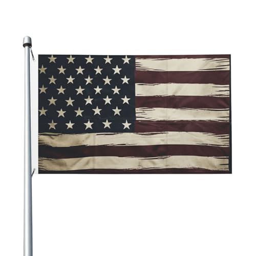 Amerikanische Flagge, Willkommensflagge, 90 x 150 cm, kein Verblassen, doppelseitige Hausflaggen, Outdoor-Banner, Dekoration für Innenhof, Veranda, Rasen Amerikanische Flagge, Willkommensflagge, 90 x 150 cm, kein Verblassen, doppelseitige Hausflaggen, Outdoor-Banner, Dekoration für Innenhof, Veranda, Rasen von BYPPJGH
