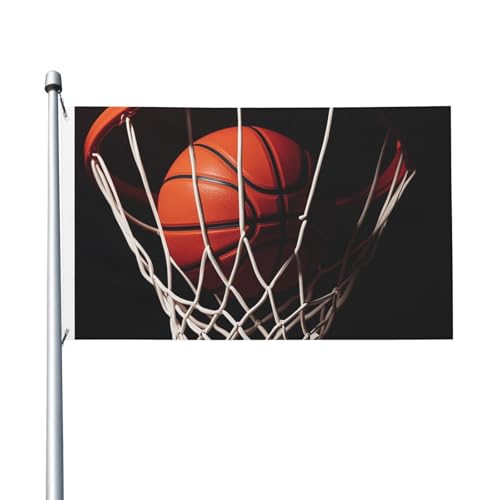 Basketball-Willkommens-Gartenflagge, 90 x 150 cm, kein Verblassen, doppelseitige Hausflaggen, Outdoor-Banner, Dekoration für Innenhof, Veranda, Rasen Basketball-Willkommens-Gartenflagge, 90 x 150 cm, kein Verblassen, doppelseitige Hausflaggen, Outdoor-Banner, Dekoration für Innenhof, Veranda, Rasen von BYPPJGH