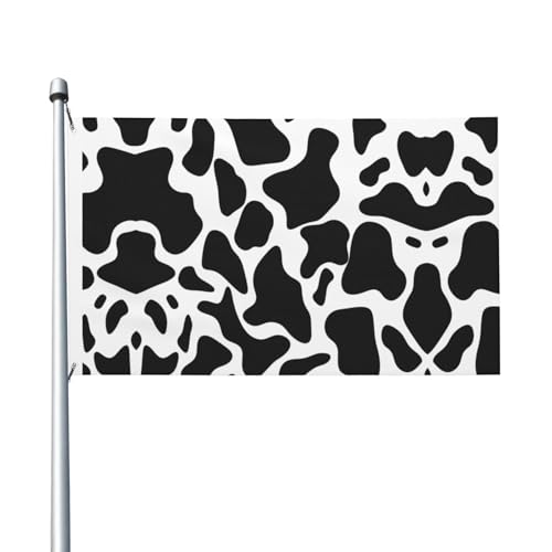 Gartenflagge mit Kuhflecken, 90 x 150 cm, kein Verblassen, doppelseitig, für Haus, Hof, Veranda, Rasen Gartenflagge mit Kuhflecken, 90 x 150 cm, kein Verblassen, doppelseitig, für Haus, Hof, Veranda, Rasen von BYPPJGH