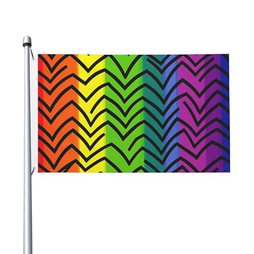 Gay Pride Regenbogen-Gartenflagge, 90 x 150 cm, kein Verblassen, doppelseitige Hausflaggen, Outdoor-Banner, Dekoration für Innenhof, Veranda, Rasen Gay Pride Regenbogen-Gartenflagge, 90 x 150 cm, kein Verblassen, doppelseitige Hausflaggen, Outdoor-Banner, Dekoration für Innenhof, Veranda, Rasen von BYPPJGH