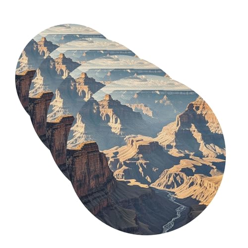 Grand Canyon Arizona Untersetzer für Getränke, 4 Stück, Leder, Teetassen-Untersetzer, Getränkeuntersetzer für Tasse, Küche, Bar, Heimdekoration, Einweihungsgeschenk Grand Canyon Arizona Untersetzer für Getränke, 4 Stück, Leder, Teetassen-Untersetzer, Getränkeuntersetzer für Tasse, Küche, Bar, Heimdekoration, Einweihungsgeschenk von BYPPJGH