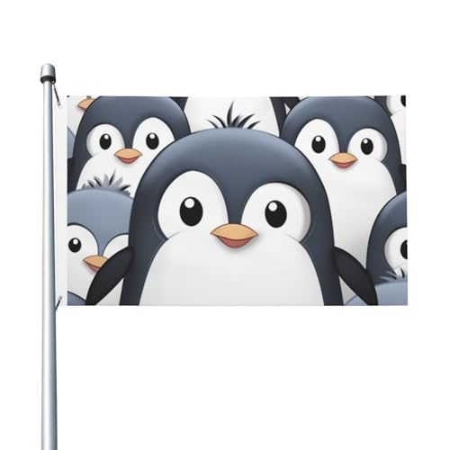 Niedliche Pinguin-Gartenflagge, 90 x 150 cm, kein Verblassen, doppelseitige Hausflaggen, Outdoor-Banner, Dekoration für Innenhof, Veranda, Rasen Niedliche Pinguin-Gartenflagge, 90 x 150 cm, kein Verblassen, doppelseitige Hausflaggen, Outdoor-Banner, Dekoration für Innenhof, Veranda, Rasen von BYPPJGH