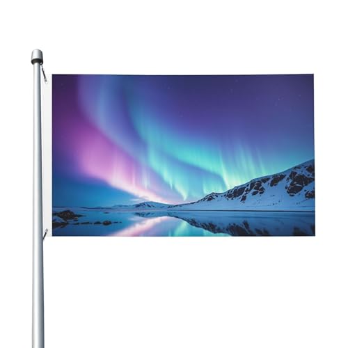 Northern Lights Willkommens-Gartenflagge, 90 x 150 cm, kein Verblassen, doppelseitige Hausflaggen, Outdoor-Banner, Dekoration für Innenhof, Veranda, Rasen Northern Lights Willkommens-Gartenflagge, 90 x 150 cm, kein Verblassen, doppelseitige Hausflaggen, Outdoor-Banner, Dekoration für Innenhof, Veranda, Rasen von BYPPJGH