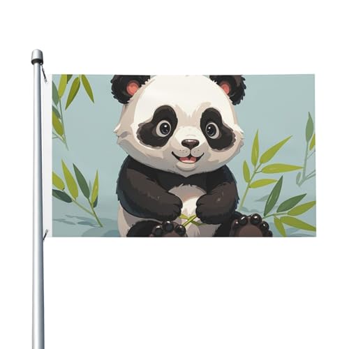 Panda Willkommens-Gartenflagge, 90 x 150 cm, kein Verblassen, doppelseitige Hausflaggen, Outdoor-Banner, Dekoration für Innenhof, Veranda, Rasen Panda Willkommens-Gartenflagge, 90 x 150 cm, kein Verblassen, doppelseitige Hausflaggen, Outdoor-Banner, Dekoration für Innenhof, Veranda, Rasen von BYPPJGH