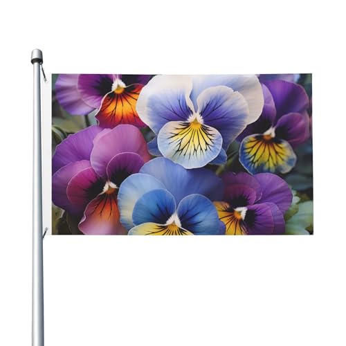 Stiefmütterchen Perfektion Willkommensflagge, 90 x 150 cm, kein Verblassen, doppelseitige Hausflaggen, Outdoor-Banner, Dekoration für Innenhof, Veranda, Rasen Stiefmütterchen Perfektion Willkommensflagge, 90 x 150 cm, kein Verblassen, doppelseitige Hausflaggen, Outdoor-Banner, Dekoration für Innenhof, Veranda, Rasen von BYPPJGH