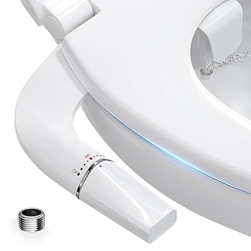 BYRISON-Bidet Aufsatz für Toilette mit Edelstahl-Wasserzulauf,Einstellbarer Wasserdruck Kaltwasser-Bidet Einsatz für Toilette WC,Doppel Düse Bidet Toilettenaufsatz,Nicht Elektrisch BYRISON-Bidet Aufsatz für Toilette mit Edelstahl-Wasserzulauf,Einstellbarer Wasserdruck Kaltwasser-Bidet Einsatz für Toilette WC,Doppel Düse Bidet Toilettenaufsatz,Nicht Elektrisch von BYRISON
