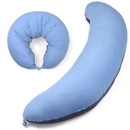 BYRIVER Seitenschläferkissen mit Bezug - Schwangerschaftskissen zum Schlafen - Pregnancy Pillow - Stillkissen für Kinder - 99cm von BYRIVER