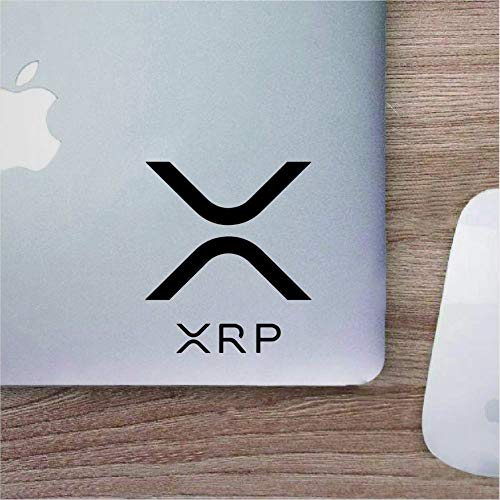 BYRON HOYLE XRP Kryptowährungs-Symbol Logo Aufkleber Vinyl Auto Fenster Stoßstange Laptop Aufkleber lustig Wasserdicht Matt Outdoor 1 Stück Blau von BYRON HOYLE