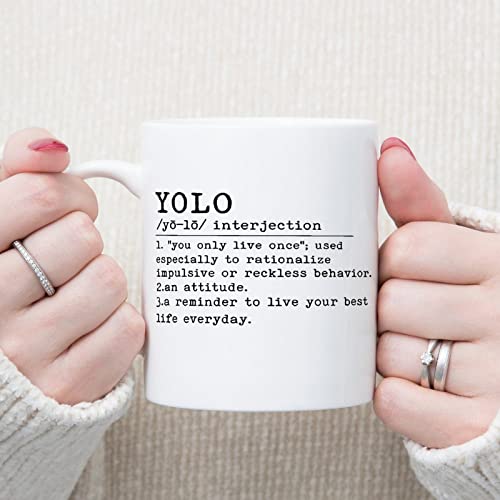 Yolo Kaffeetasse Yolo Mugs Yolo Real Estate Agent Realtor Kaffeebecher 325 ml Keramik Kaffeetassen Inspirierende Kaffeetasse Realtor Geschenk für beste Freundin Mama Papa Schwester Lehrer Geburtstag von BYRON HOYLE