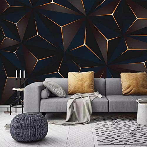 BYSQX Fototapete Tapisserie Tapete Golden Linien Abstrakt Kunst Vlies Tapete Moderne Wanddeko Tapeten Design 3D Wandtapete Wohnzimmer Schlafzimmer Wand Dekoration Wandbilder 300X210Cm von BYSQX