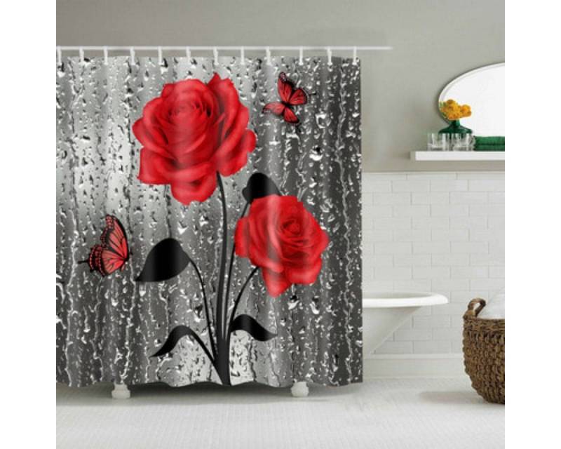 BYSURE Duschvorhang Breite 180 cm, Duschvorhänge Polyester mit 12 Haken BYSURE Duschvorhang Breite 180 cm, Duschvorhänge Polyester mit 12 Haken von BYSURE