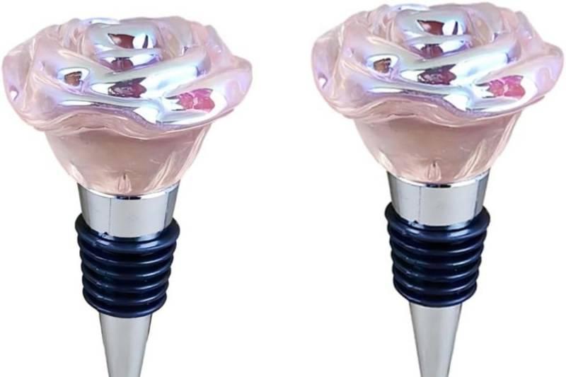 BYSURE Flaschenverschluss, (2-tlg), 2er-Pack Roséwein-Flaschenverschlüsse von BYSURE