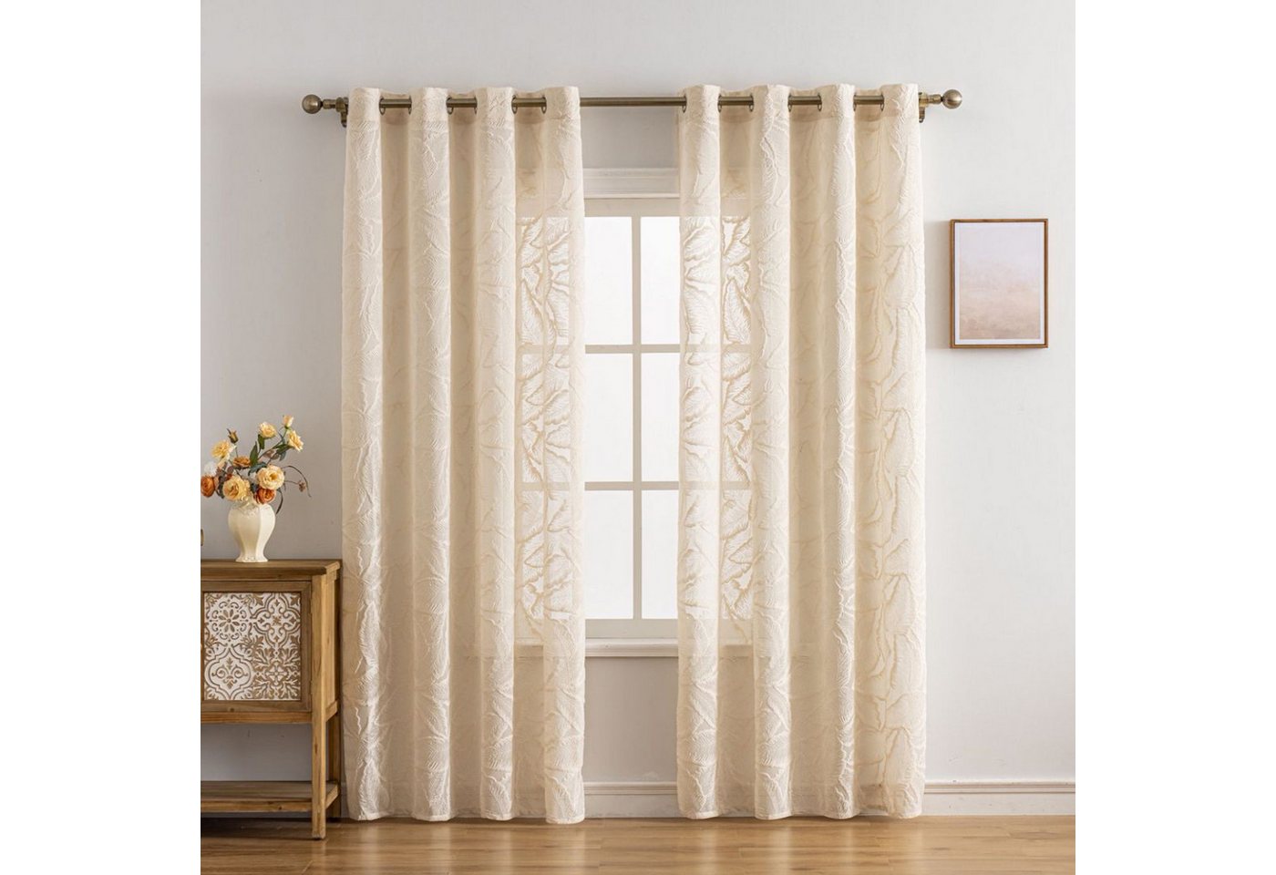 BYSURE Gardine (2 St), Jacquard-Vorhänge von BYSURE