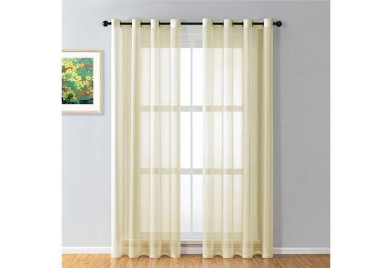 BYSURE Gardine (2 St), Transparente, dekorative, durchsichtige Vorhänge von BYSURE