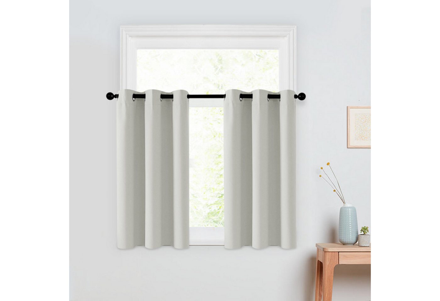 BYSURE Gardine (2 St), Verdunkelungsvorhänge blickdicht von BYSURE