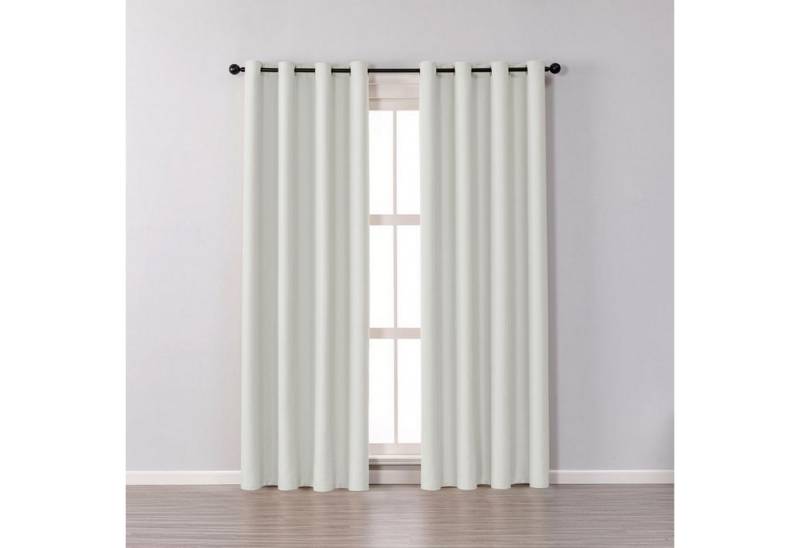 BYSURE Gardine NF10WH00984 (2 St), Ösen, blickdicht, Verdunklungsvorhang Blickdicht mit Ösen von BYSURE