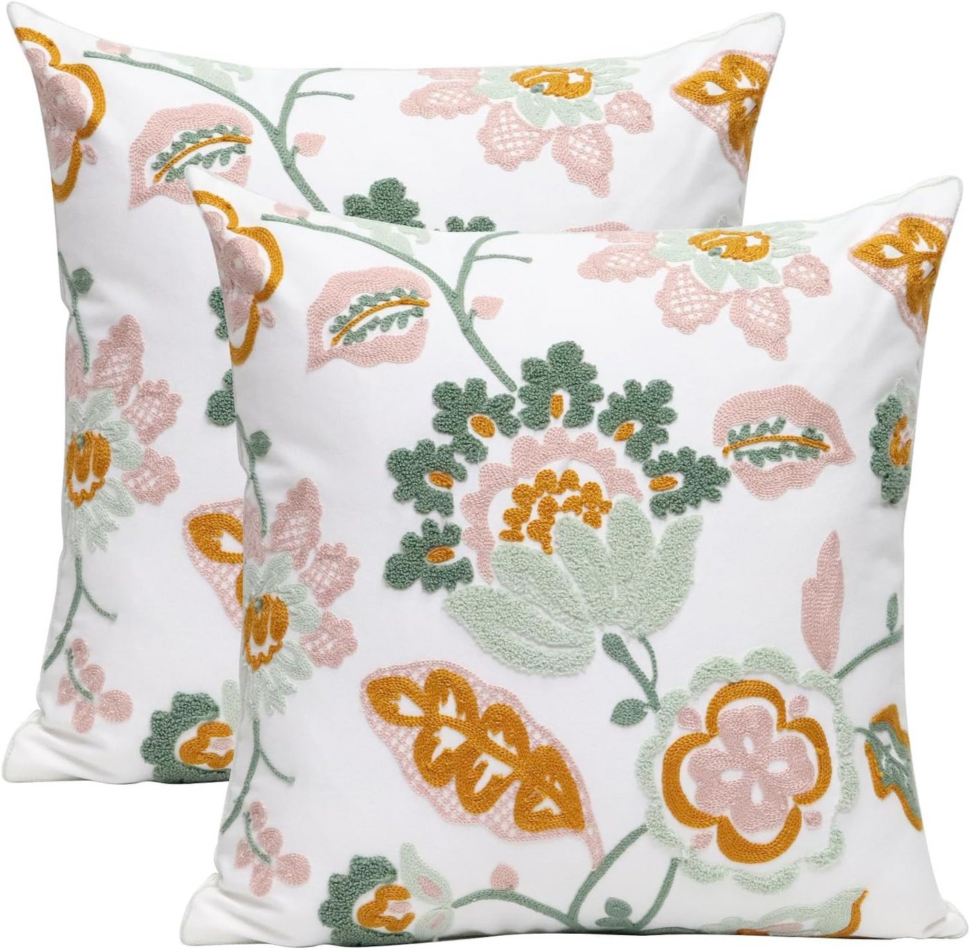 BYSURE Kissenbezüge, (2 Stück), Bestickter dekorativer Überwurf-Kissenbezug von BYSURE