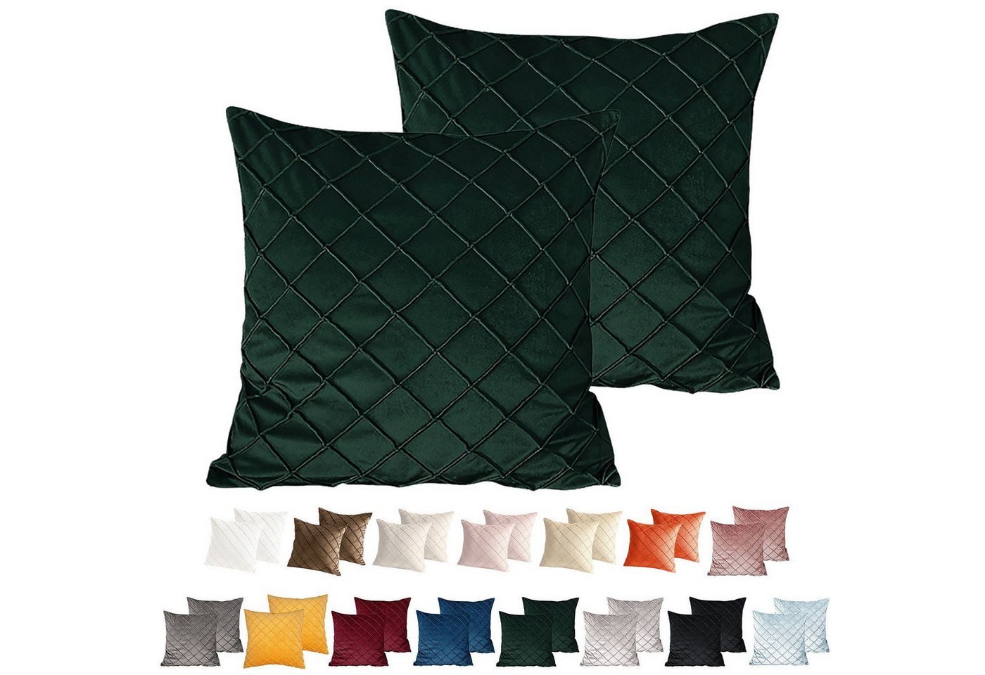 BYSURE Kissenbezüge, (2 Stück), Matelasse texturierte Kissenhüllen von BYSURE