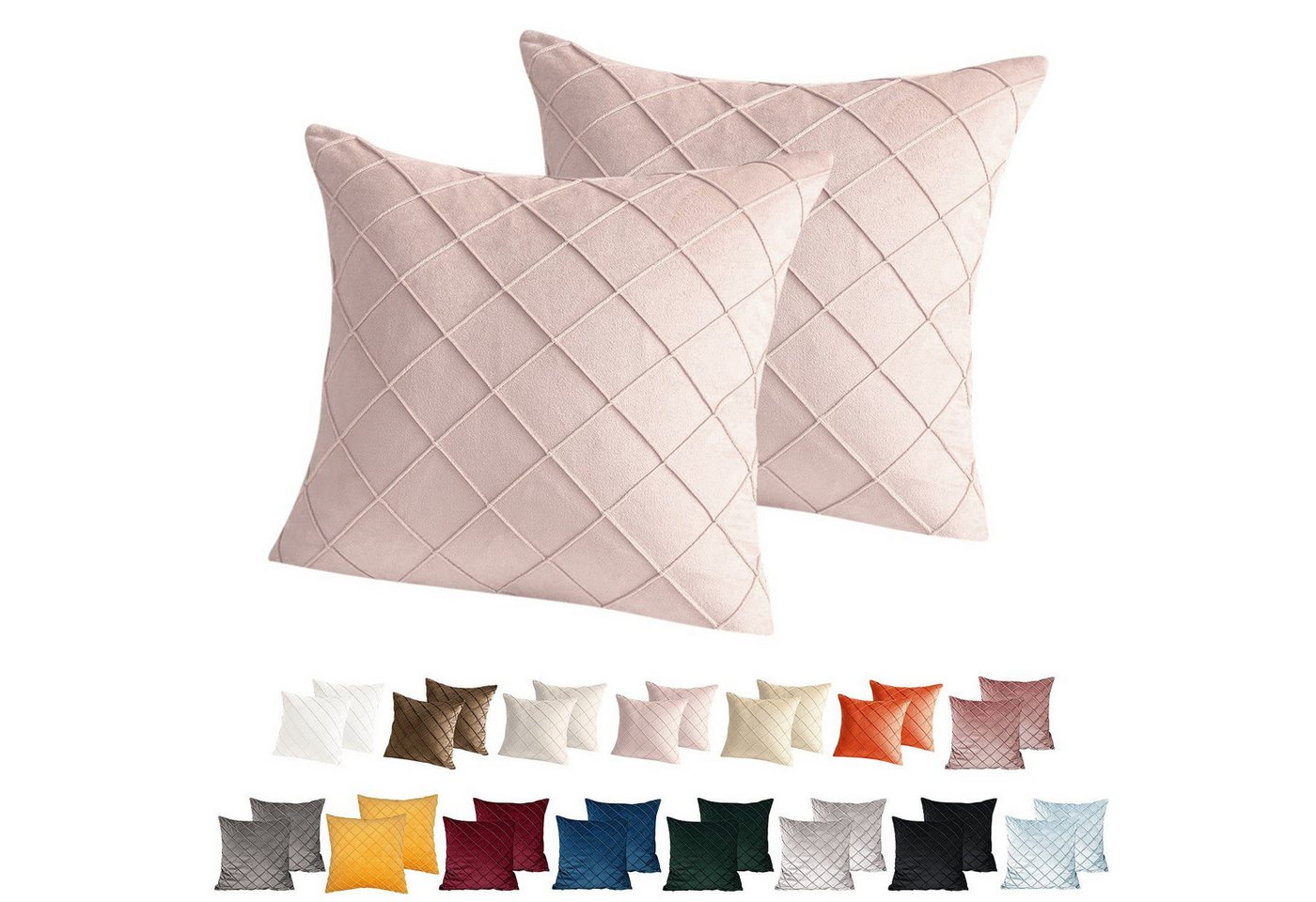 BYSURE Kissenbezüge, (2 Stück), Matelasse texturierte Kissenhüllen von BYSURE