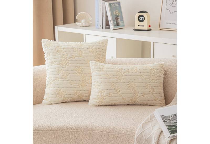 BYSURE Kissenbezug, (2 Stück), 2er Set Kissenbezüge Kuschelig Plüschkissen Flauschig Kissenhülle von BYSURE