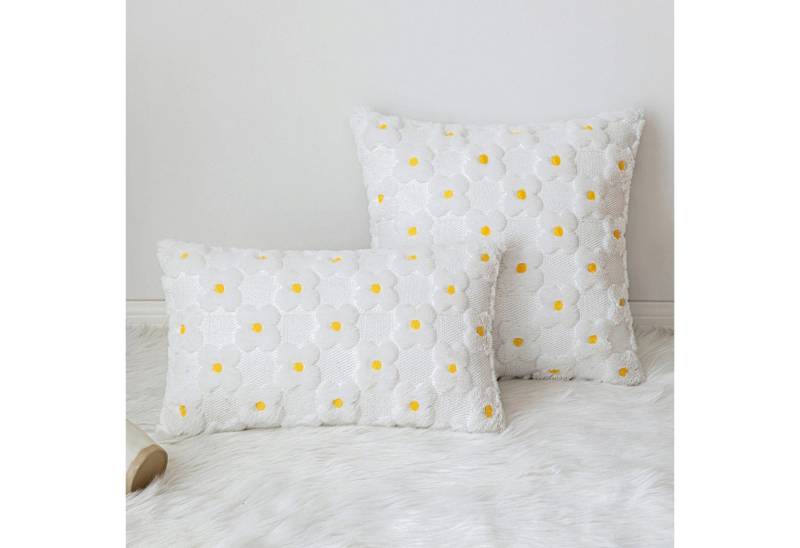 BYSURE Kissenbezug, (2 Stück), 2er Set Sanft Plüsch Kurze Dekorativ Zierkissenbezüge von BYSURE