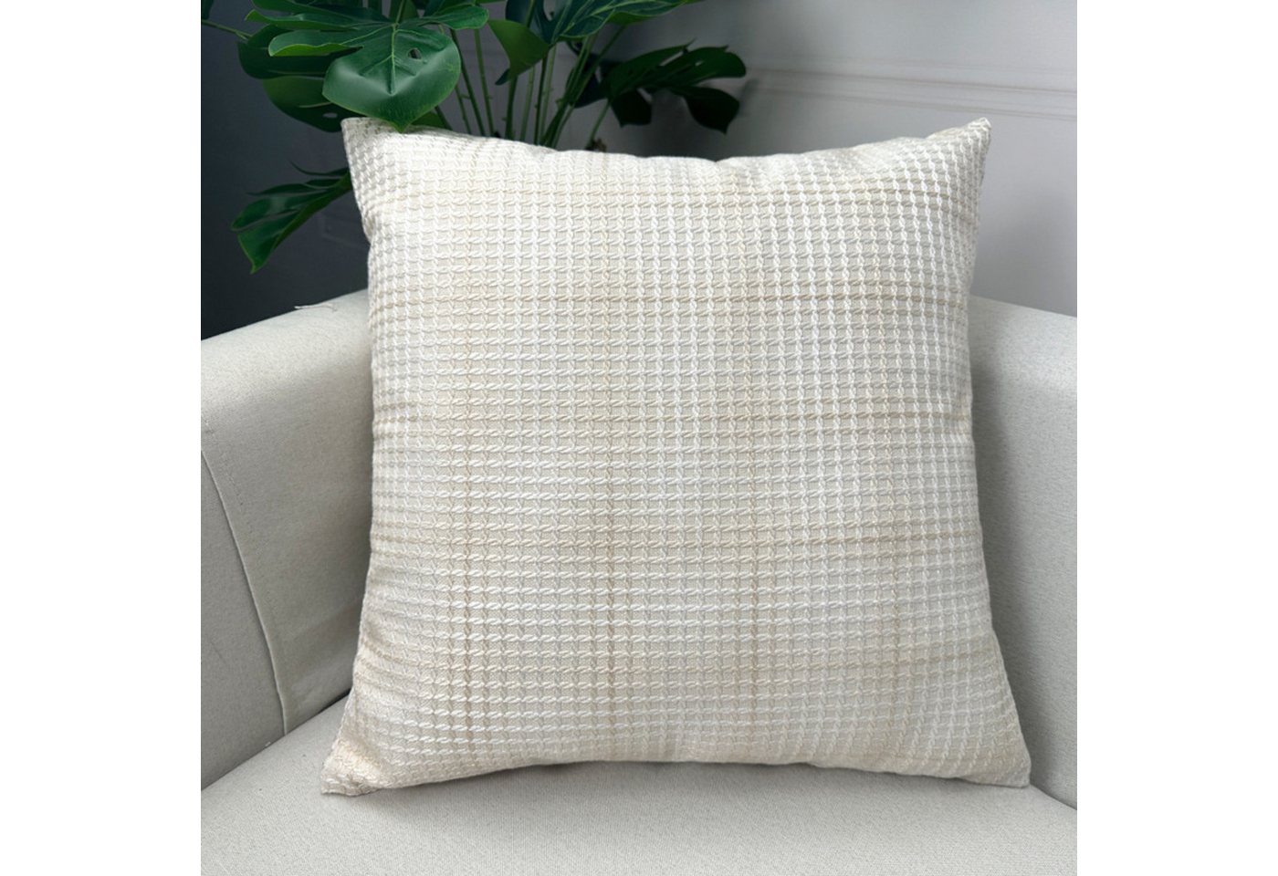 BYSURE Kissenbezug, (2 Stück), Kariertes Dekokissen im 2er-Set von BYSURE