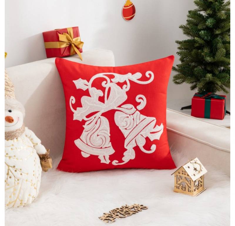 BYSURE Kissenbezug, (2 Stück), Leinen Kissenhüllen für Weihnachten von BYSURE