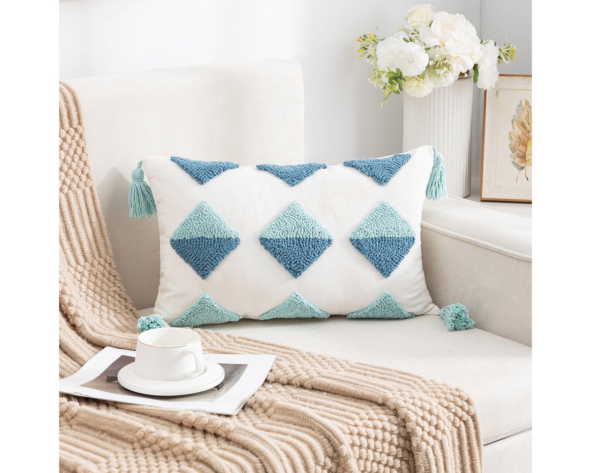 BYSURE Kissenbezug F13WH00115, (1 Stück), Boho Dekokissen Kissenbezug von BYSURE