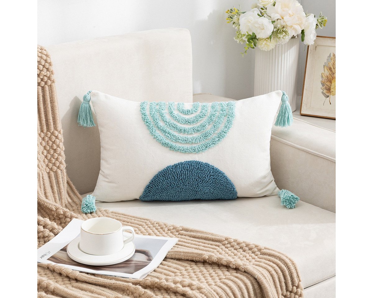 BYSURE Kissenbezug F13WH00115, (1 Stück), Boho Dekokissen Kissenbezug von BYSURE