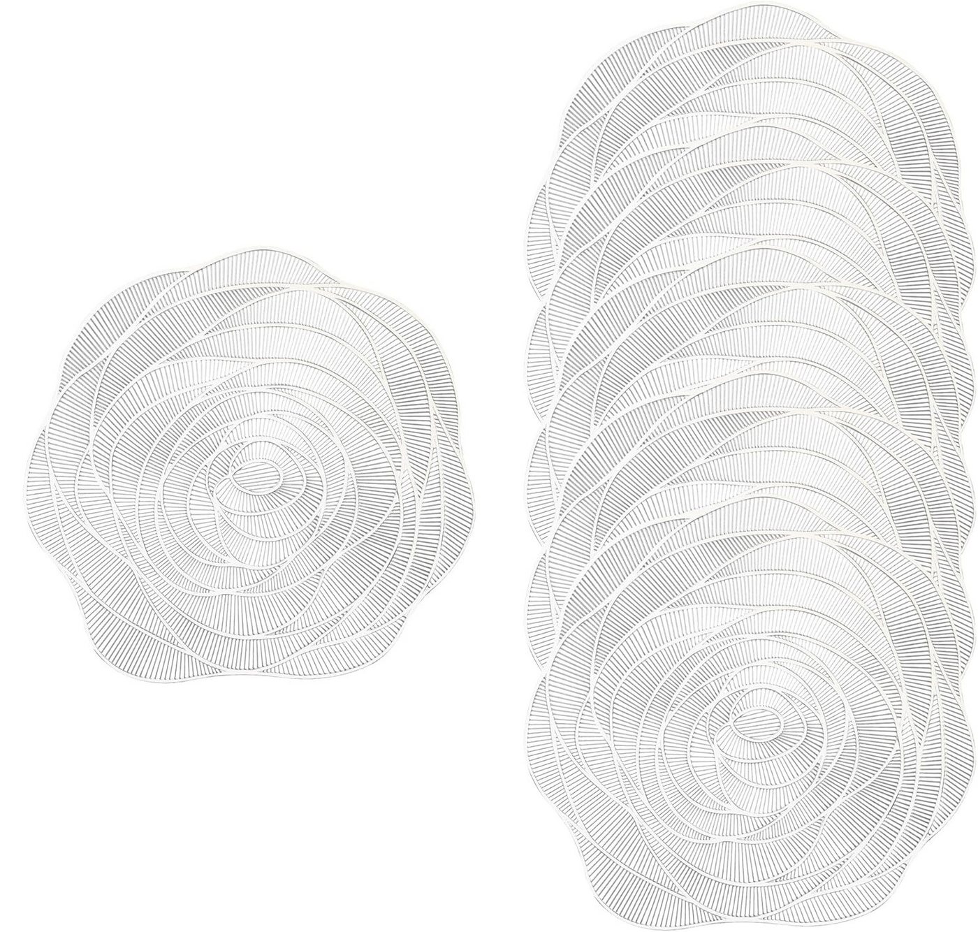 BYSURE Platzset, (6-St), 6er Set Platzsets PVC Rutschfest Abwaschbar Blumen Design 38*38cm von BYSURE